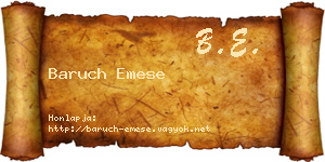 Baruch Emese névjegykártya